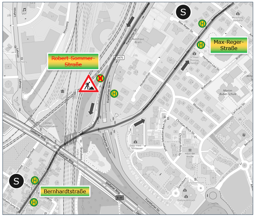 Entfall Haltestelle "Robert-Sommer-Straße" stadtauswärts