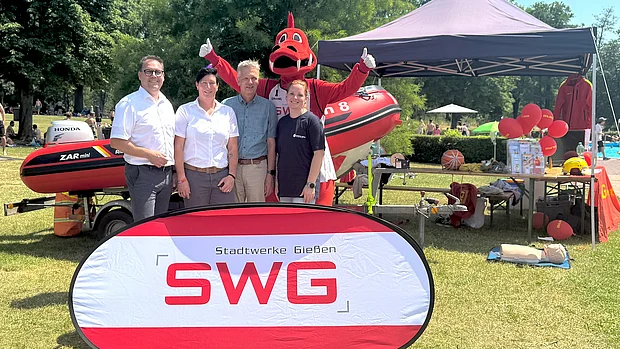 Das Bild zeigt Vertreter der SWG auf dem "Spiel Dein Spiel" – City Day