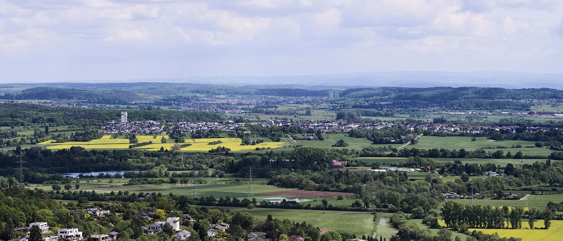 Landschaftsbild Burg Gleiberg und Umgebung