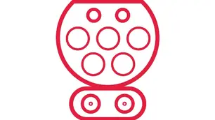 SWG-Combo-Stecker Symbol von einem Combo-Ladestecker zum Laden von E-Autos.