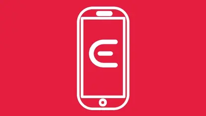 SWG-Symbol-E-tanken Symbol für das E-tanken, dargestellt durch ein Smartphone und einem "E" auf dem Display.