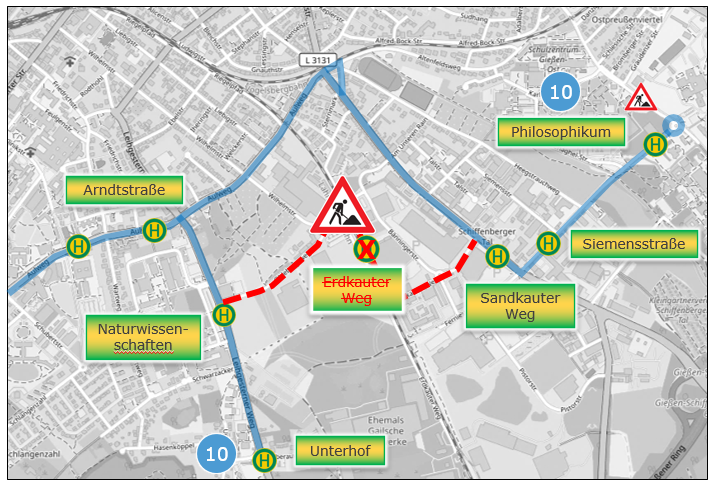 Vollsperrung des Bahnübergangs Wilhelmstraße/Erdkauter Weg